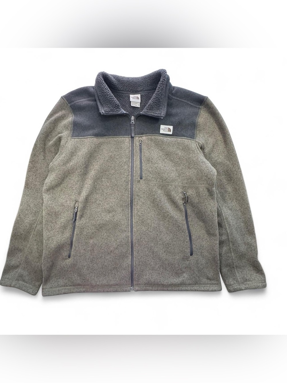 The North Face Men's Gordon Lyons Full-Zip Fleece Jacket Gray Olive XL Gorpcore